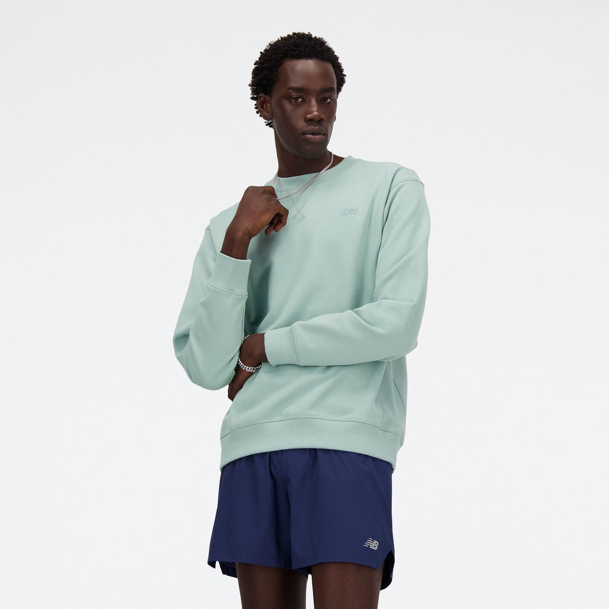 New Balance Men's Athletics French Terry Crew-8