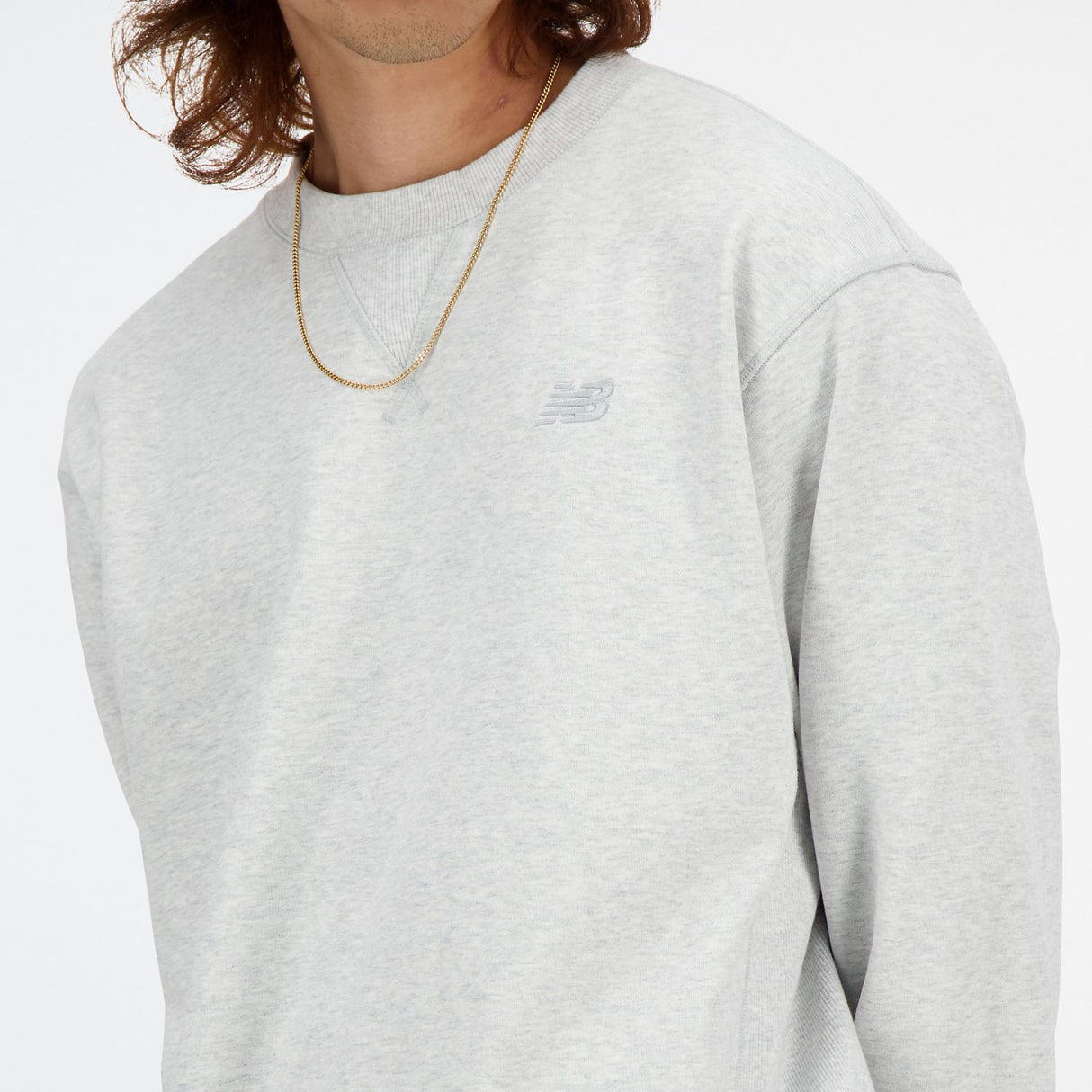 New Balance Men's Athletics French Terry Crew-5