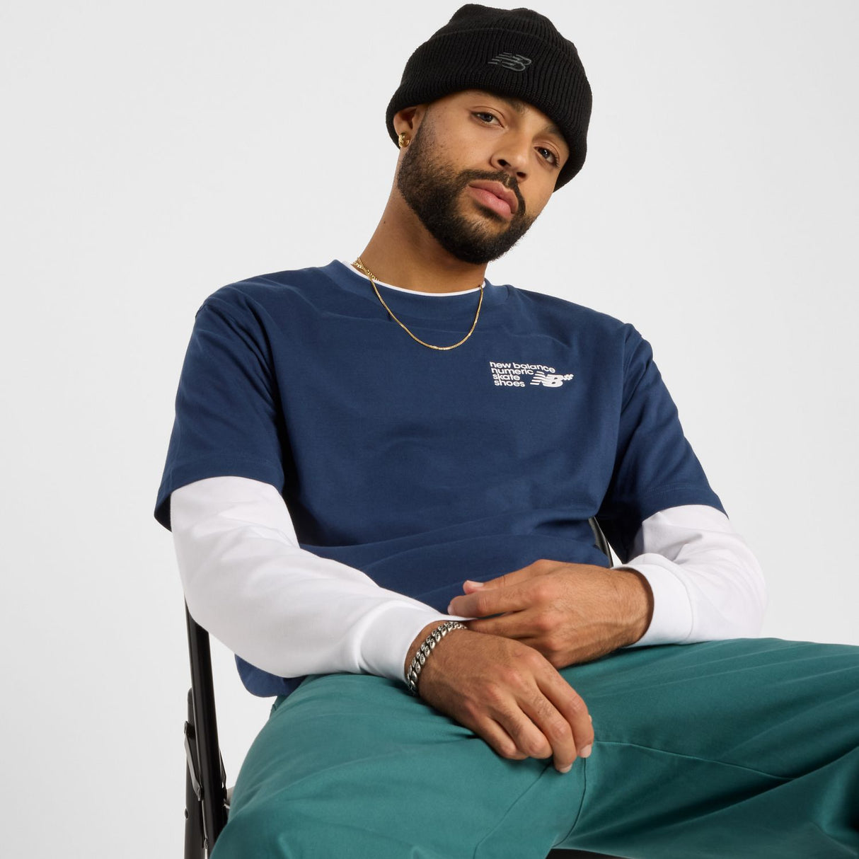 New Balance Men's Numeric Small Logo Jersey T-Shirt-2