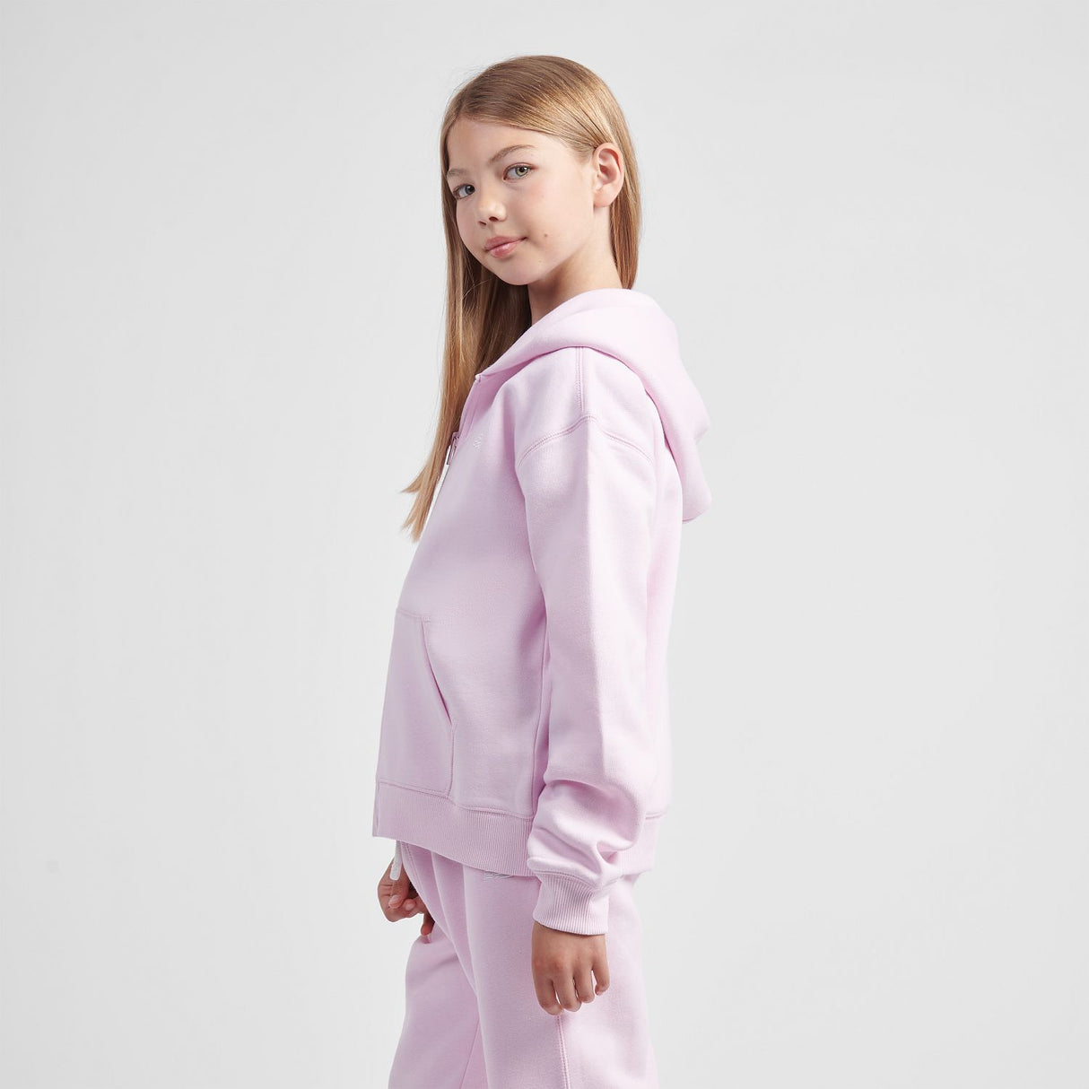 New Balance Youth Brush Back Small Logo Full Zip Hoodie-5