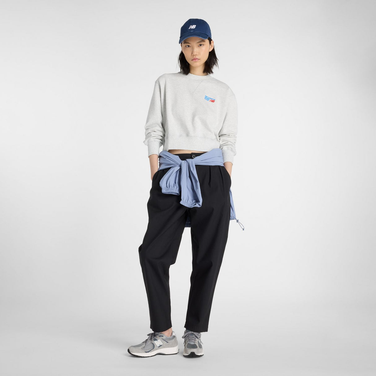New Balance Women's Athletics Premium Logo Relaxed Crop Crew-1