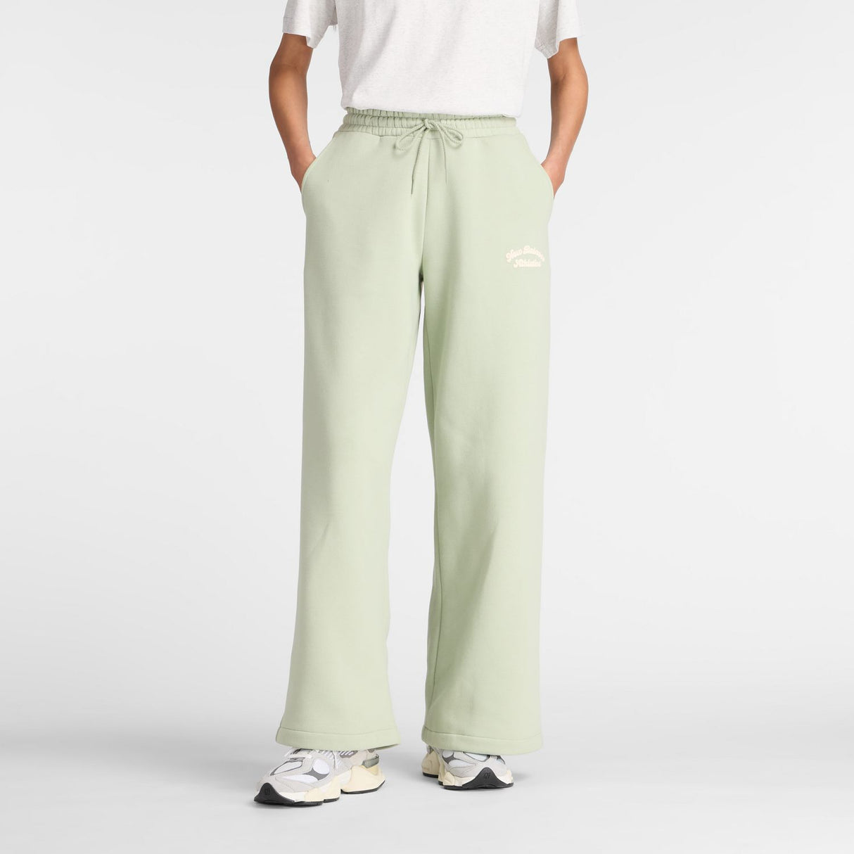 New Balance Women's Linear Heritage Fleece Wide Leg Pant-1