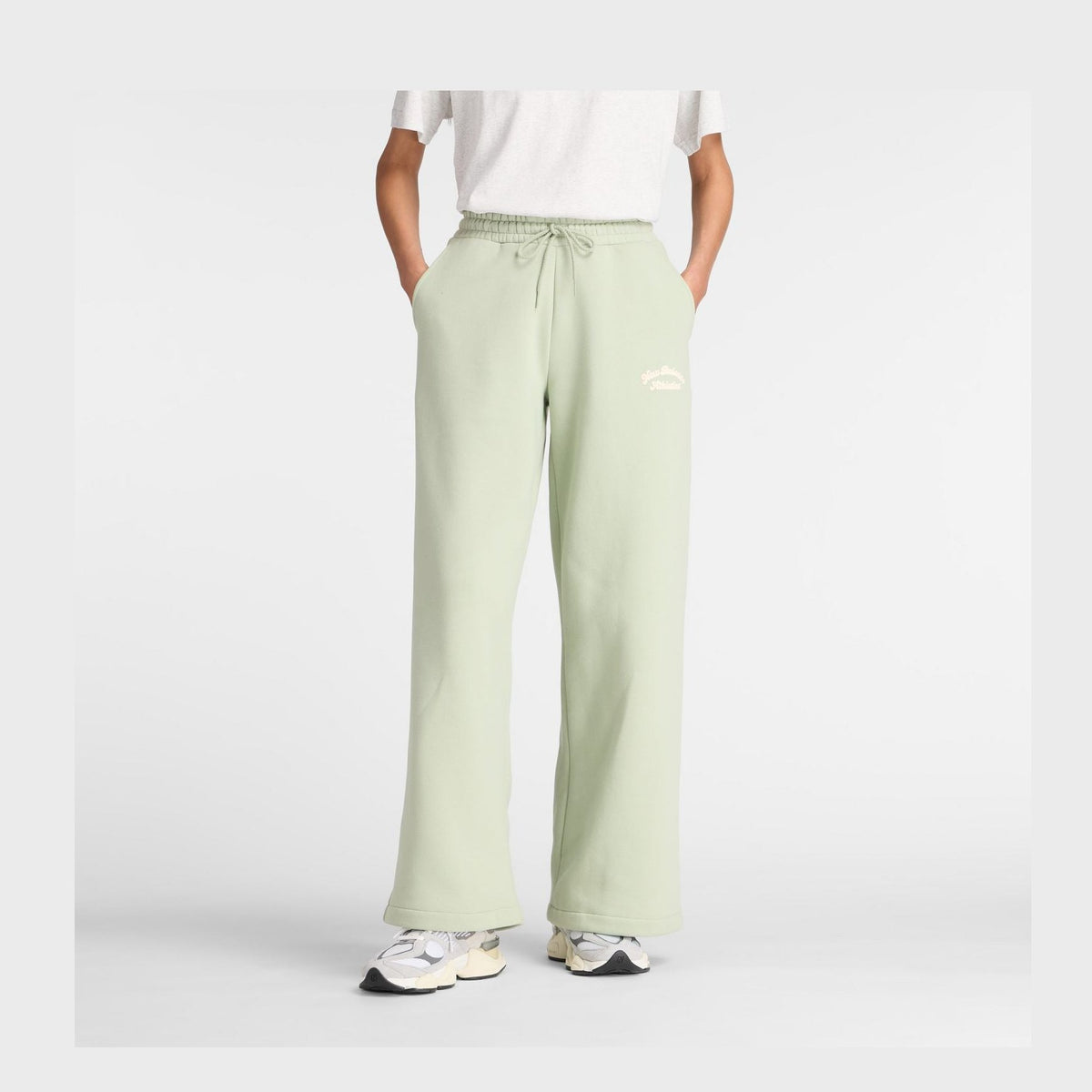 New Balance Women's Linear Heritage Fleece Wide Leg Pant-1