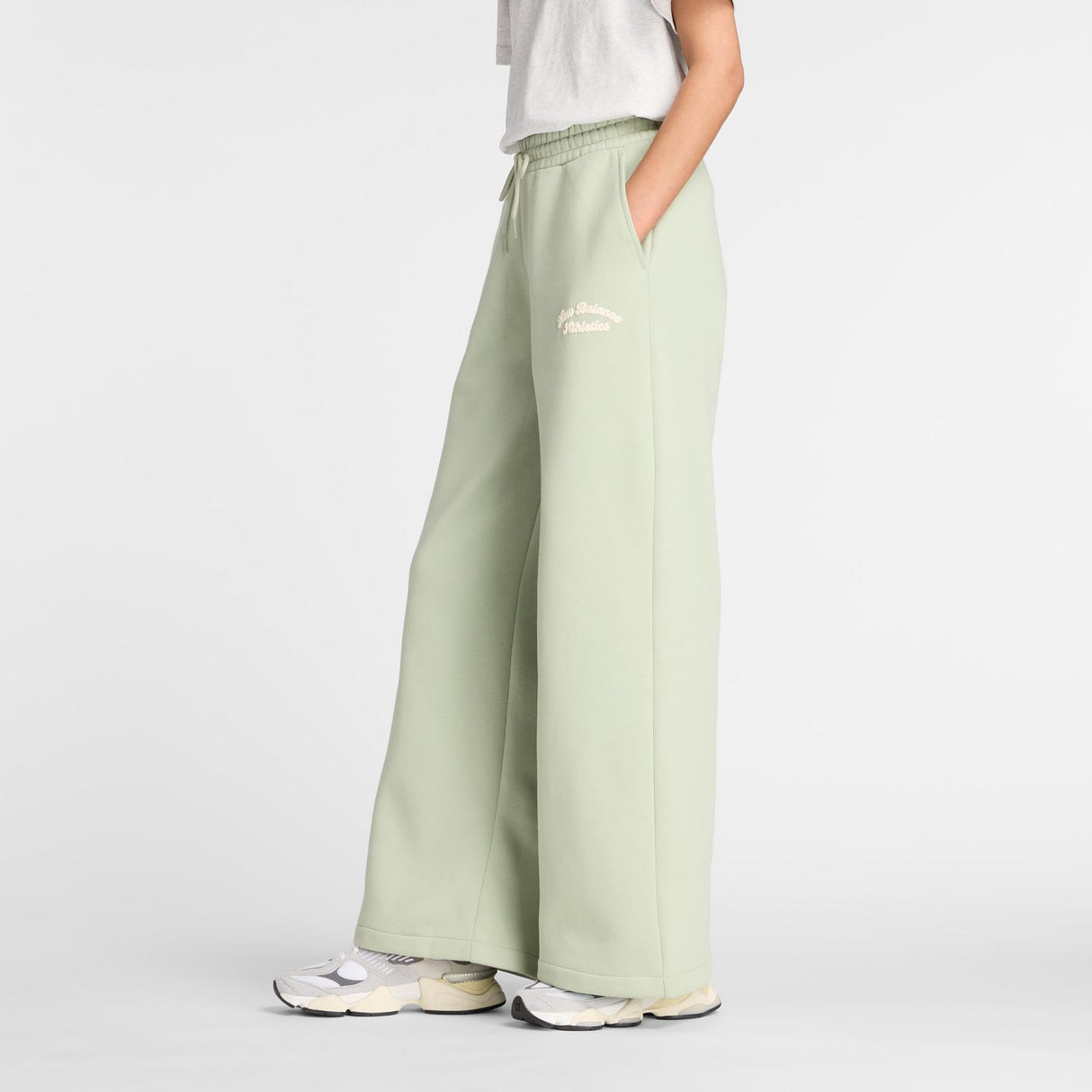 New Balance Women's Linear Heritage Fleece Wide Leg Pant-2