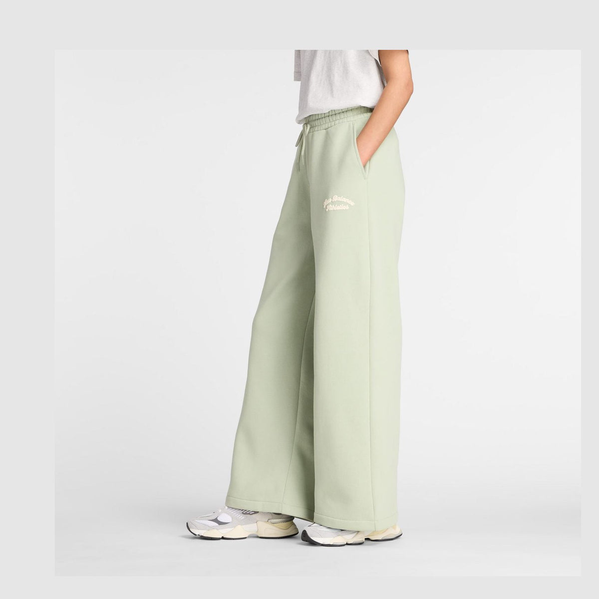 New Balance Women's Linear Heritage Fleece Wide Leg Pant-2
