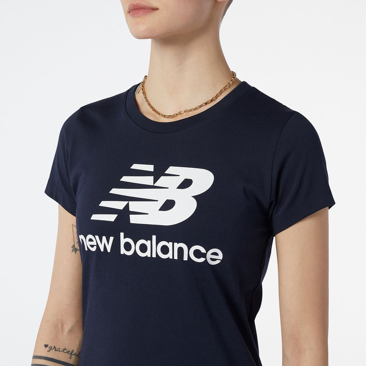 New Balance Women's Essentials Stacked Logo Tee-6