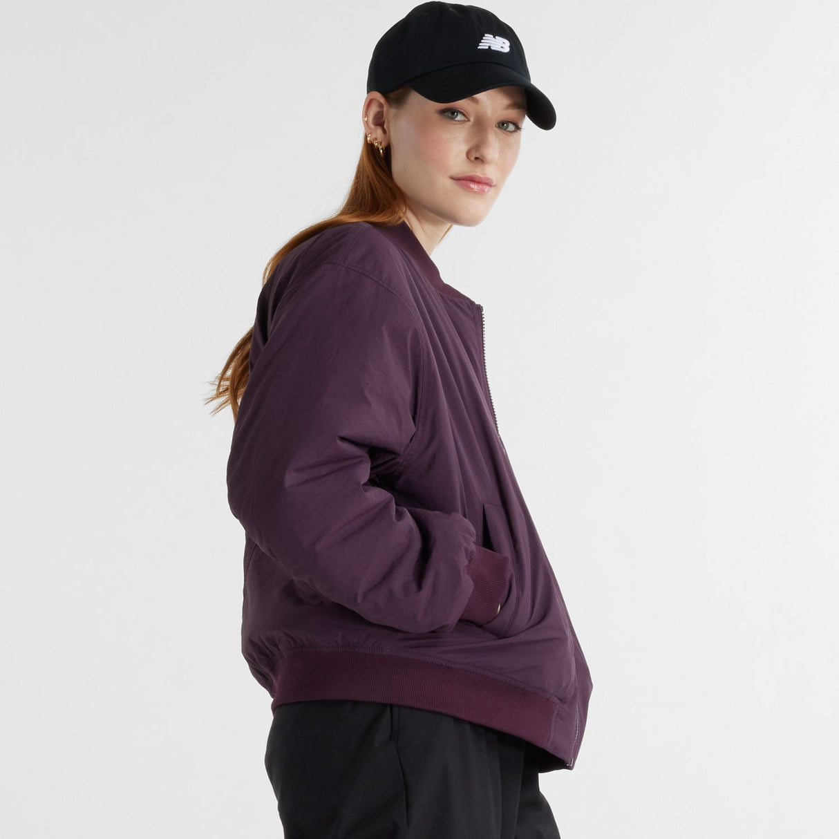 New Balance Women's Linear Heritage Woven Bomber Jacket-2