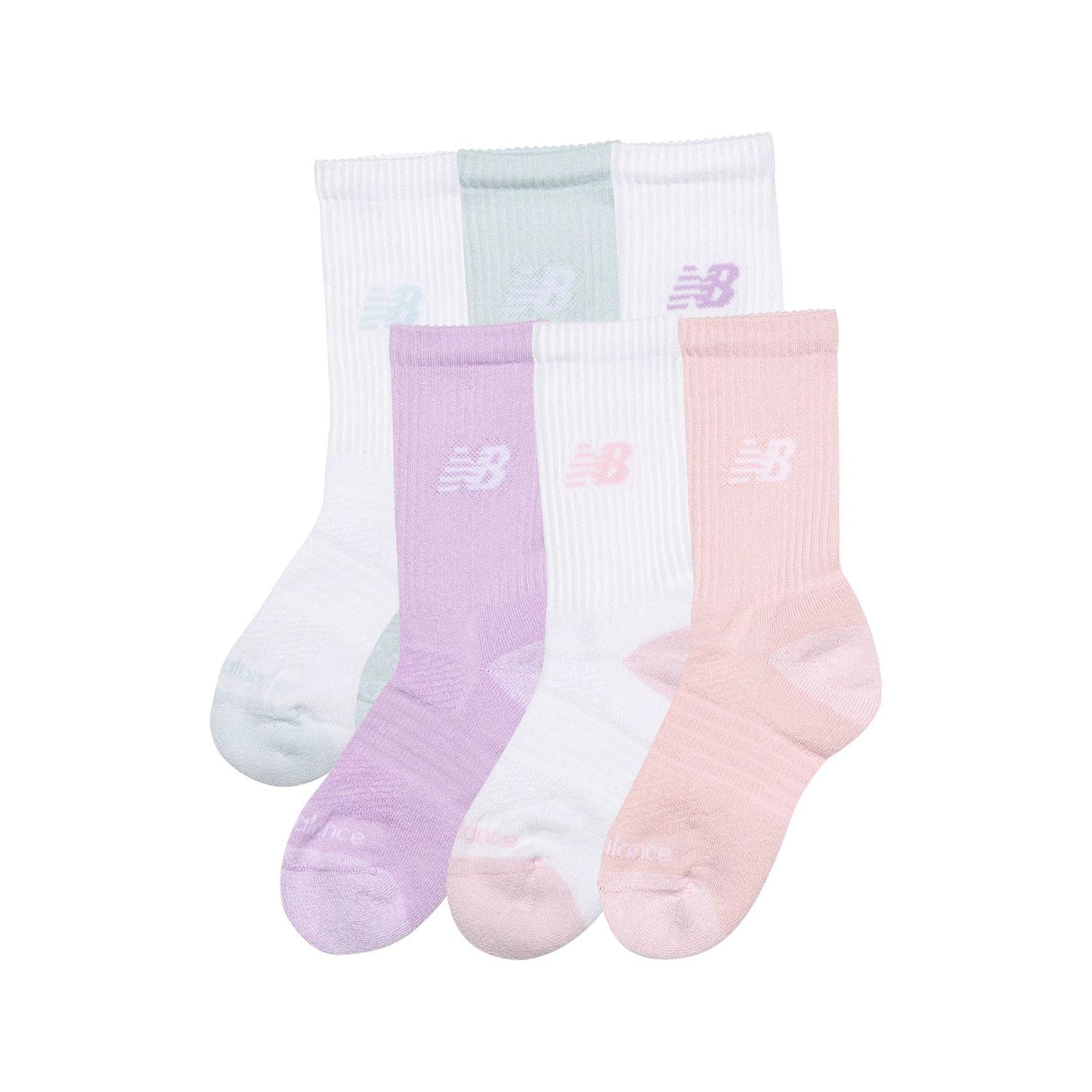 New Balance Youth Active Crew Socks 6 Pack-5
