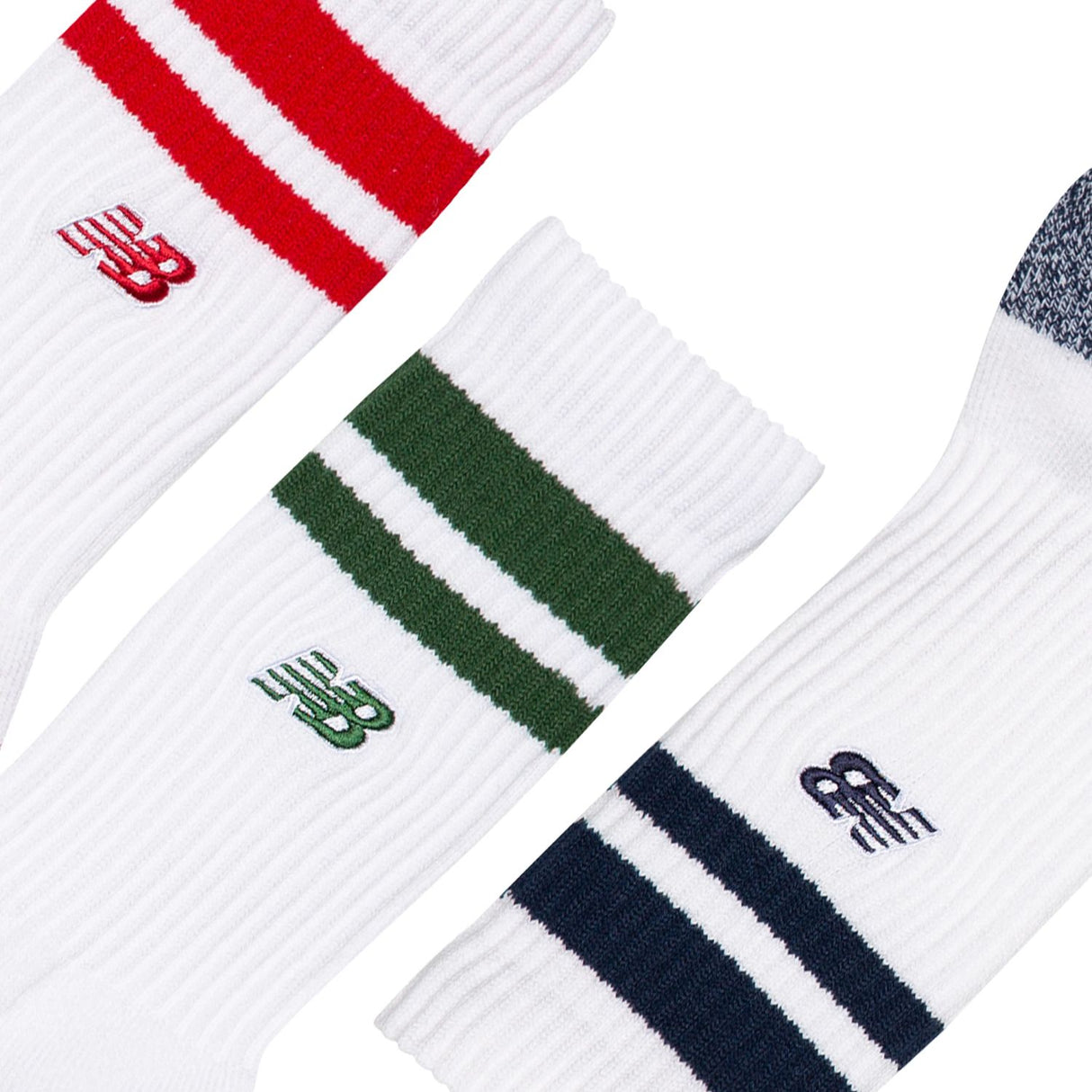 New Balance Active Lifestyle Striped Crew Socks 3 Pack-4