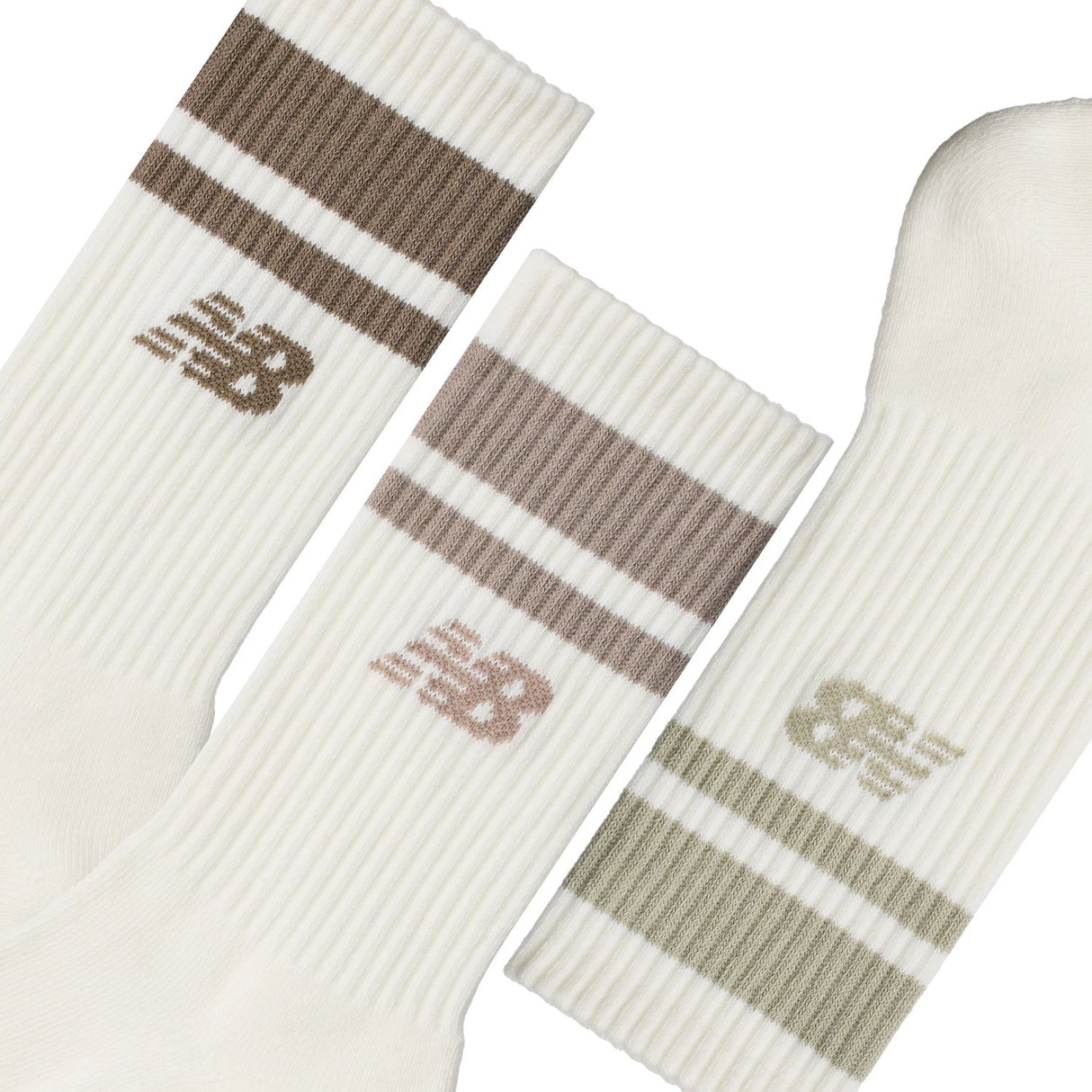 New Balance Everyday Stripe Midcalf 3 Pair-3