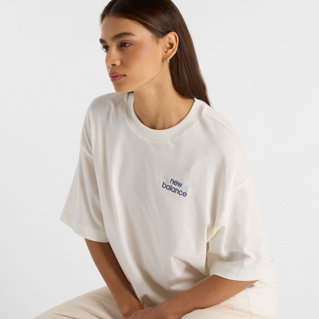 New Balance Women's Flower Oversize T-Shirt-5