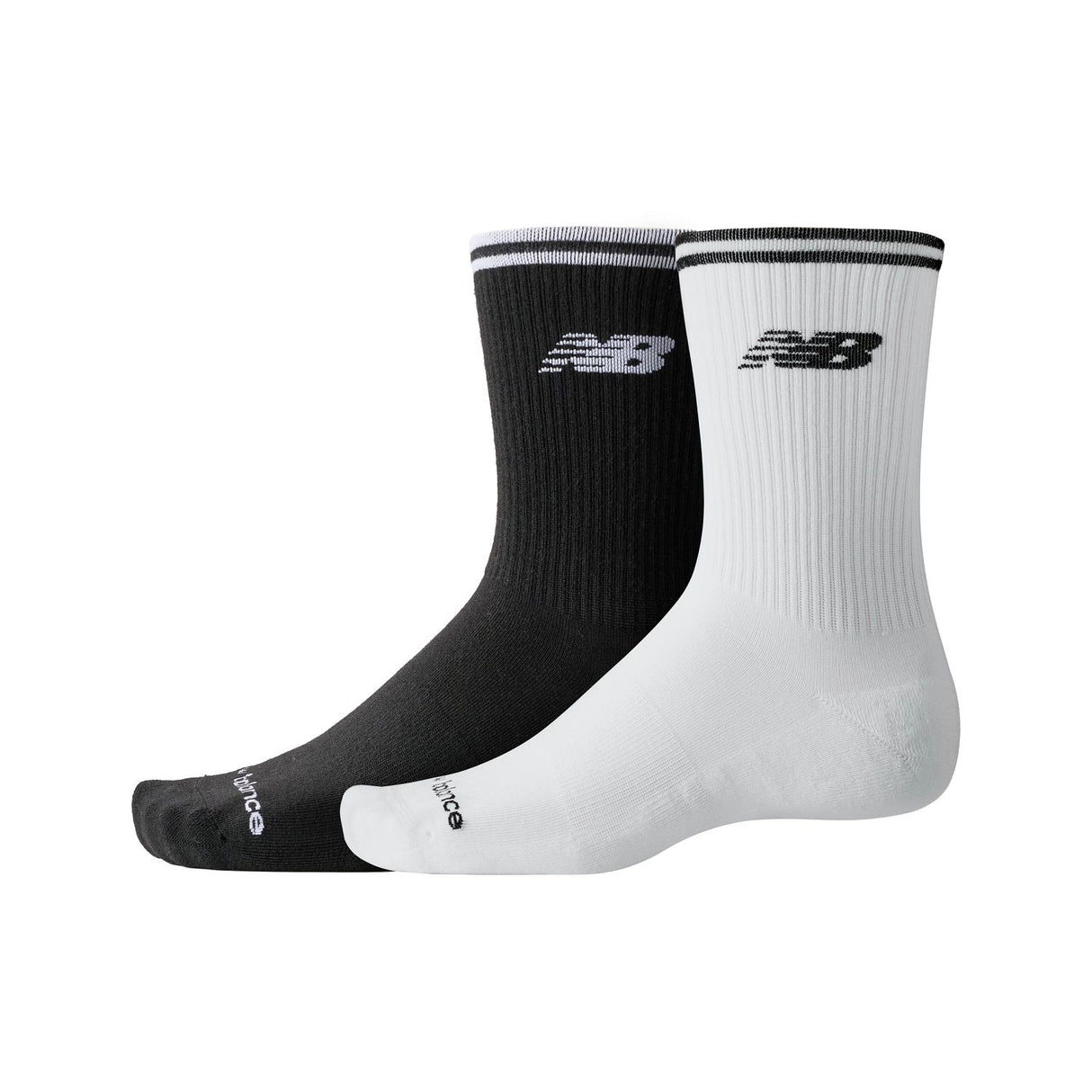 New Balance Running Stripe Midcalf Socks 2 Pairs-1