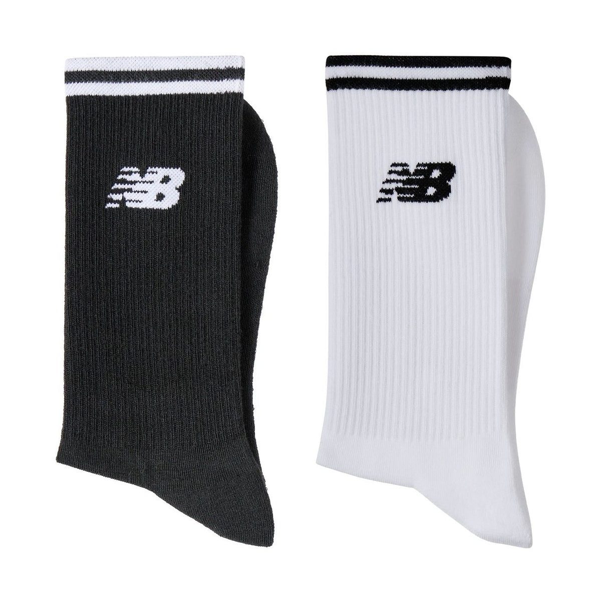 New Balance Running Stripe Midcalf Socks 2 Pairs-2
