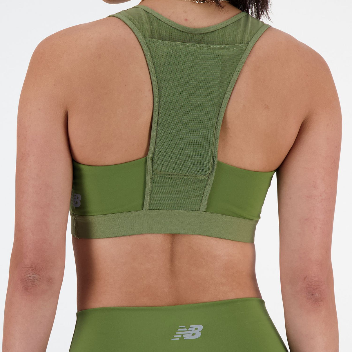 New Balance Women's Sleek Medium Support Pocket Sports Bra-4