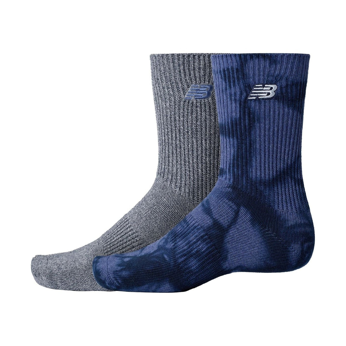 New Balance Ribbed Cuff Mid Calf Socks 2 Pair-1