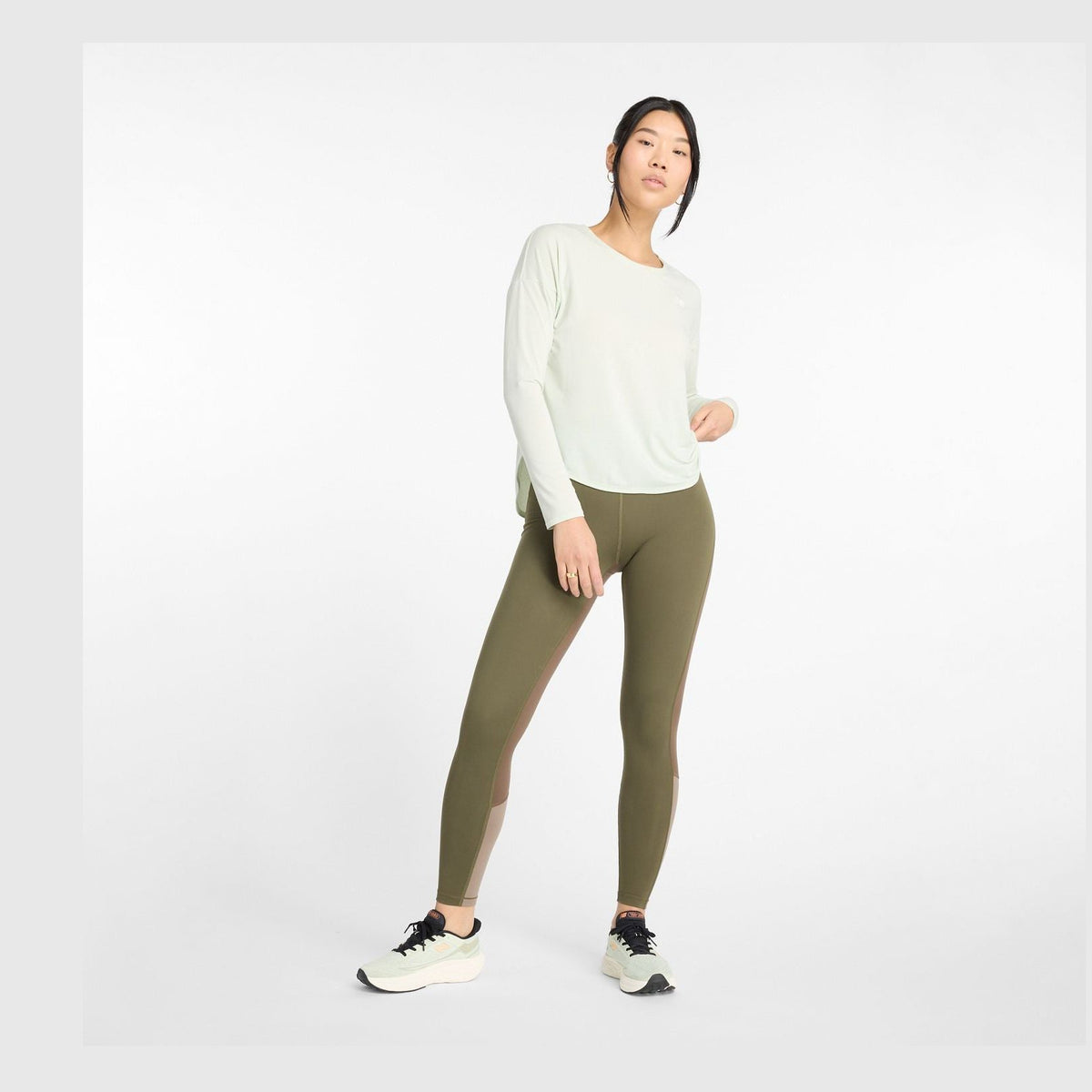 New Balance Women's Drapey Jersey Long Sleeve T-Shirt-1