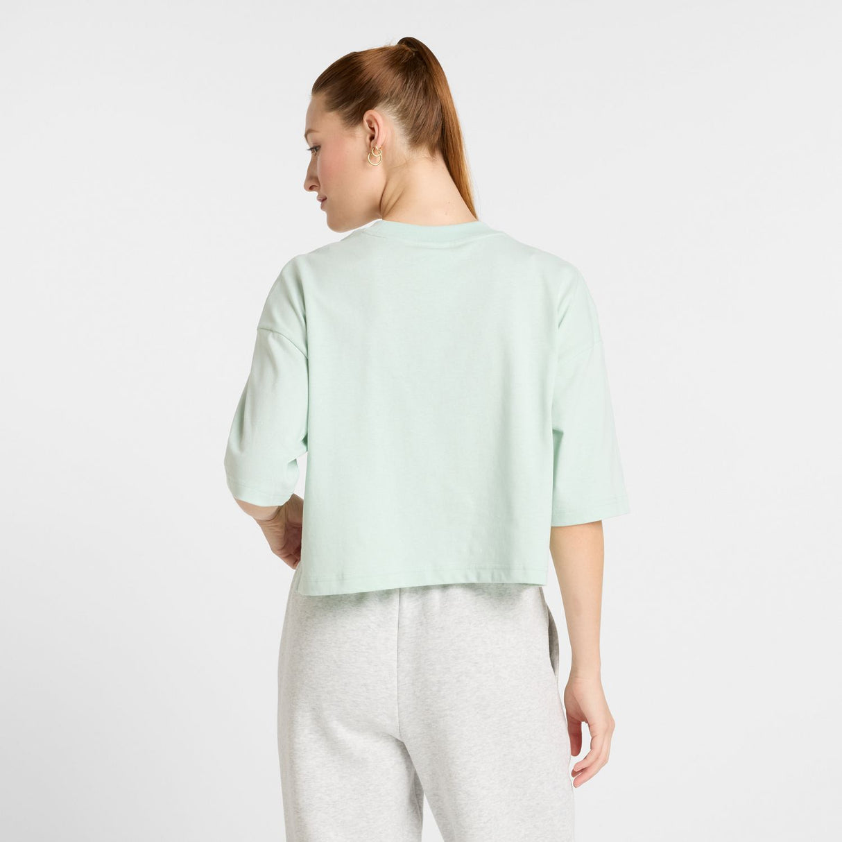 New Balance Women's Athletics Flower Oversized Cropped T-Shirt-3