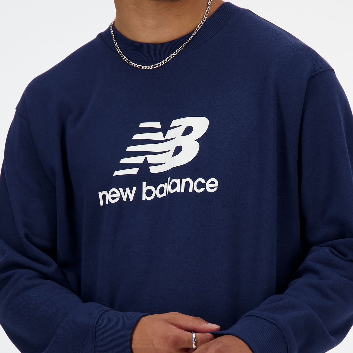 New Balance Men's Sport Essentials French Terry Logo Crew-5