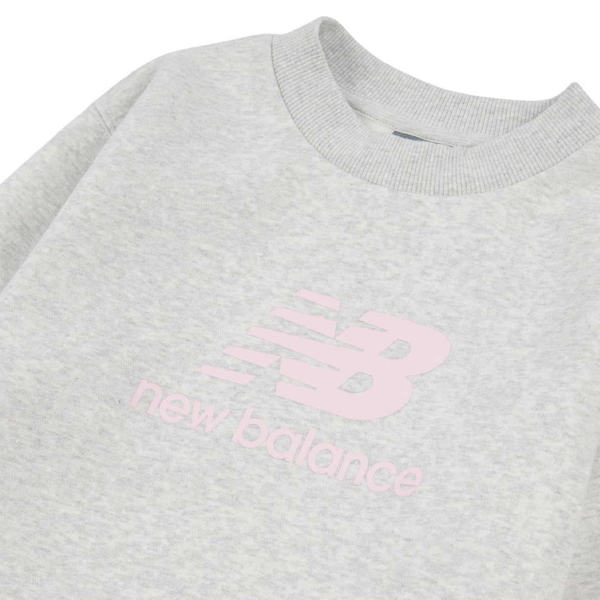 New Balance Youth Brush Back Stacked Logo Crew-3