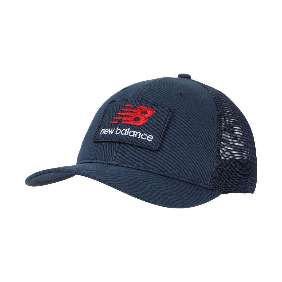 New Balance Stacked Patch Logo Trucker Hat-1