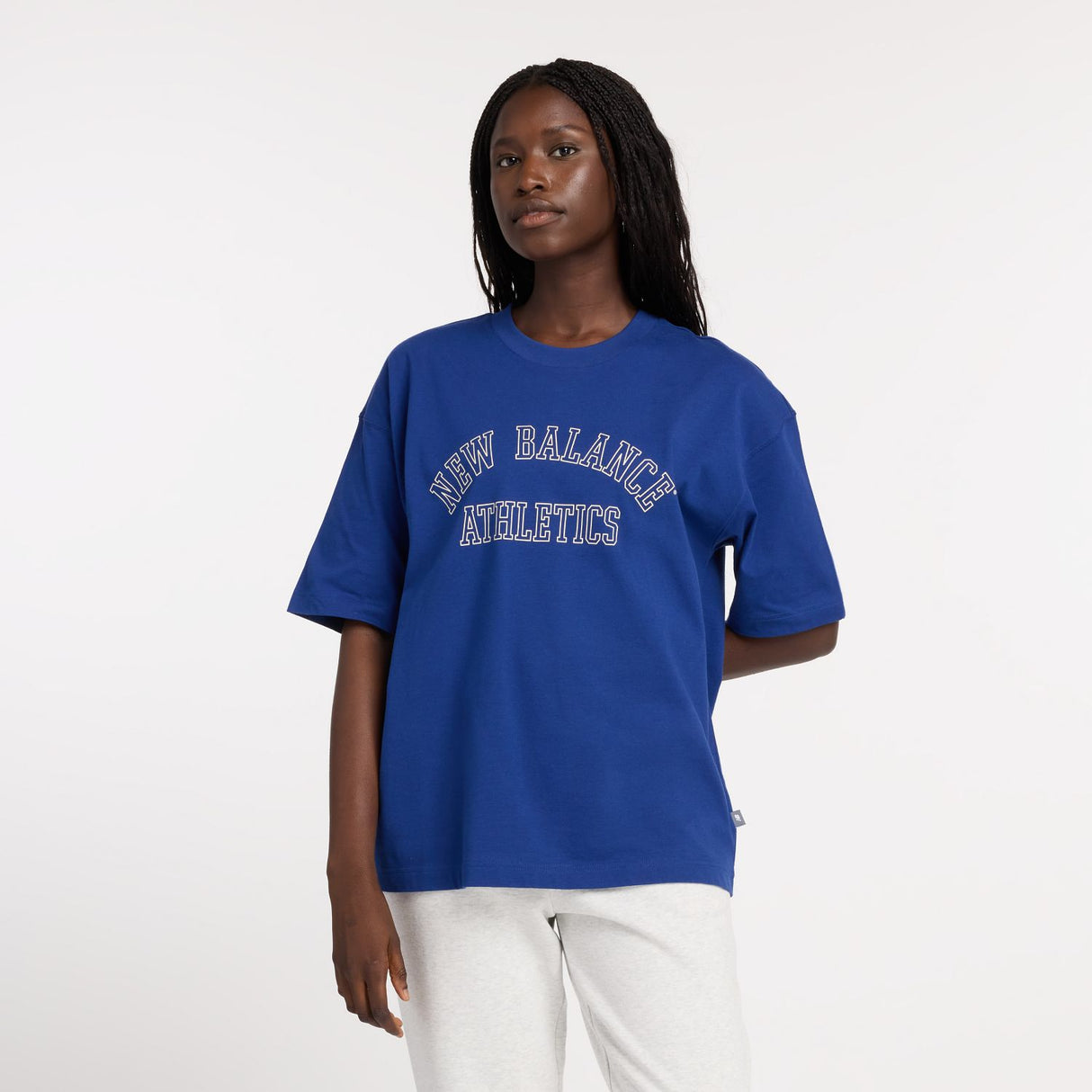 New Balance Women's Graphic Jersey Oversized T-Shirt-1