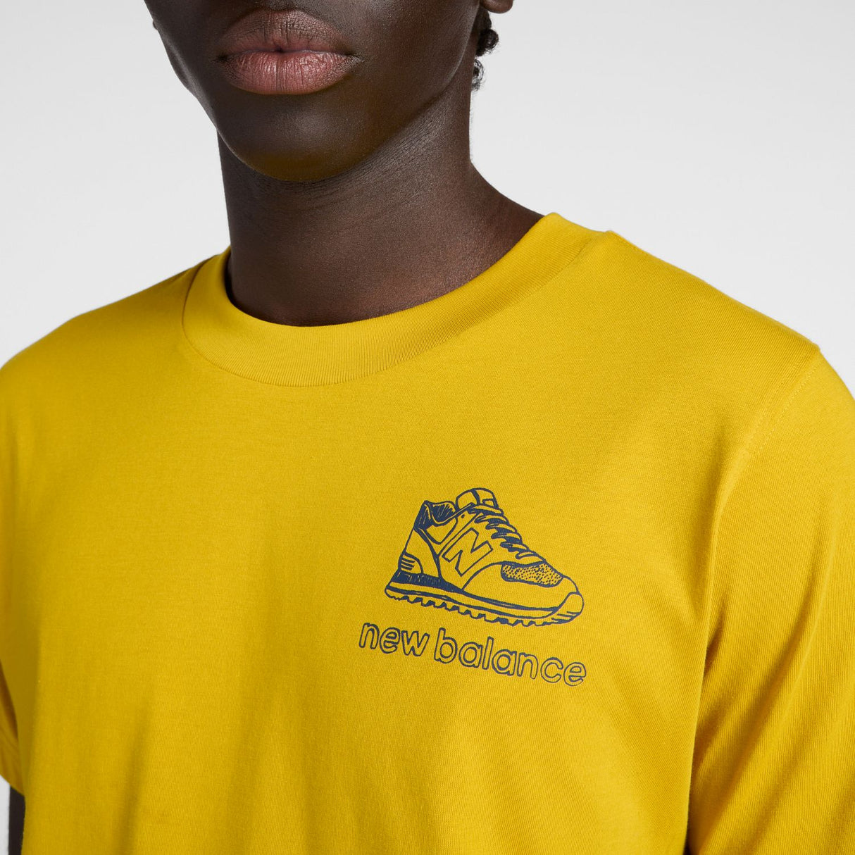 New Balance Men's Left Chest Shoe Sketch T-Shirt-4