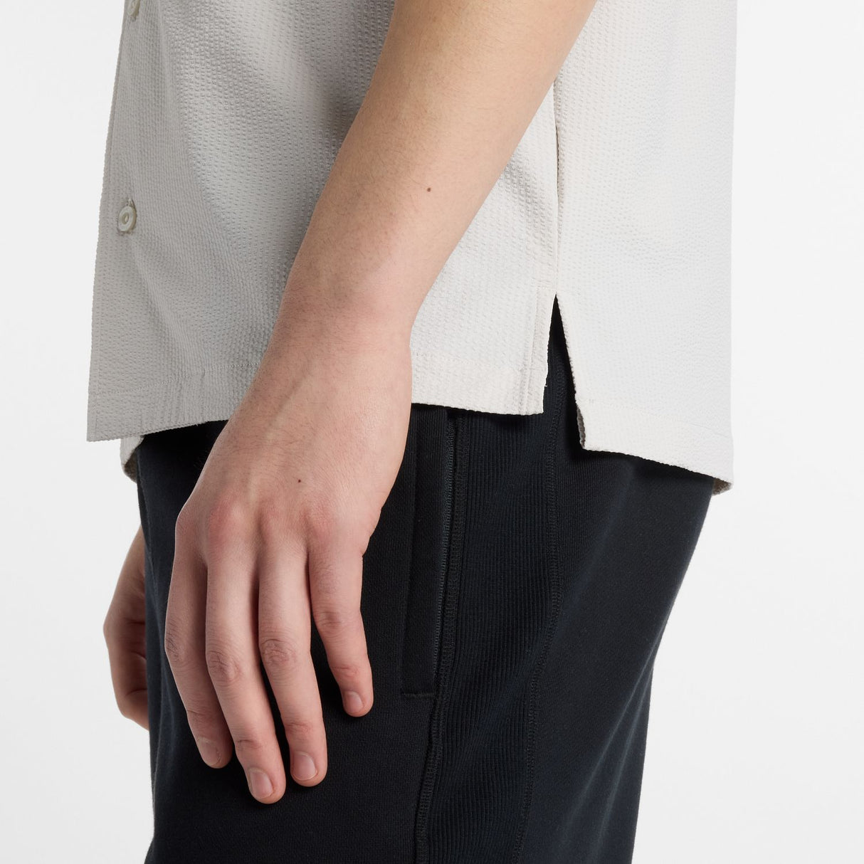 New Balance Men's Seersucker Button Up Short Sleeve-5