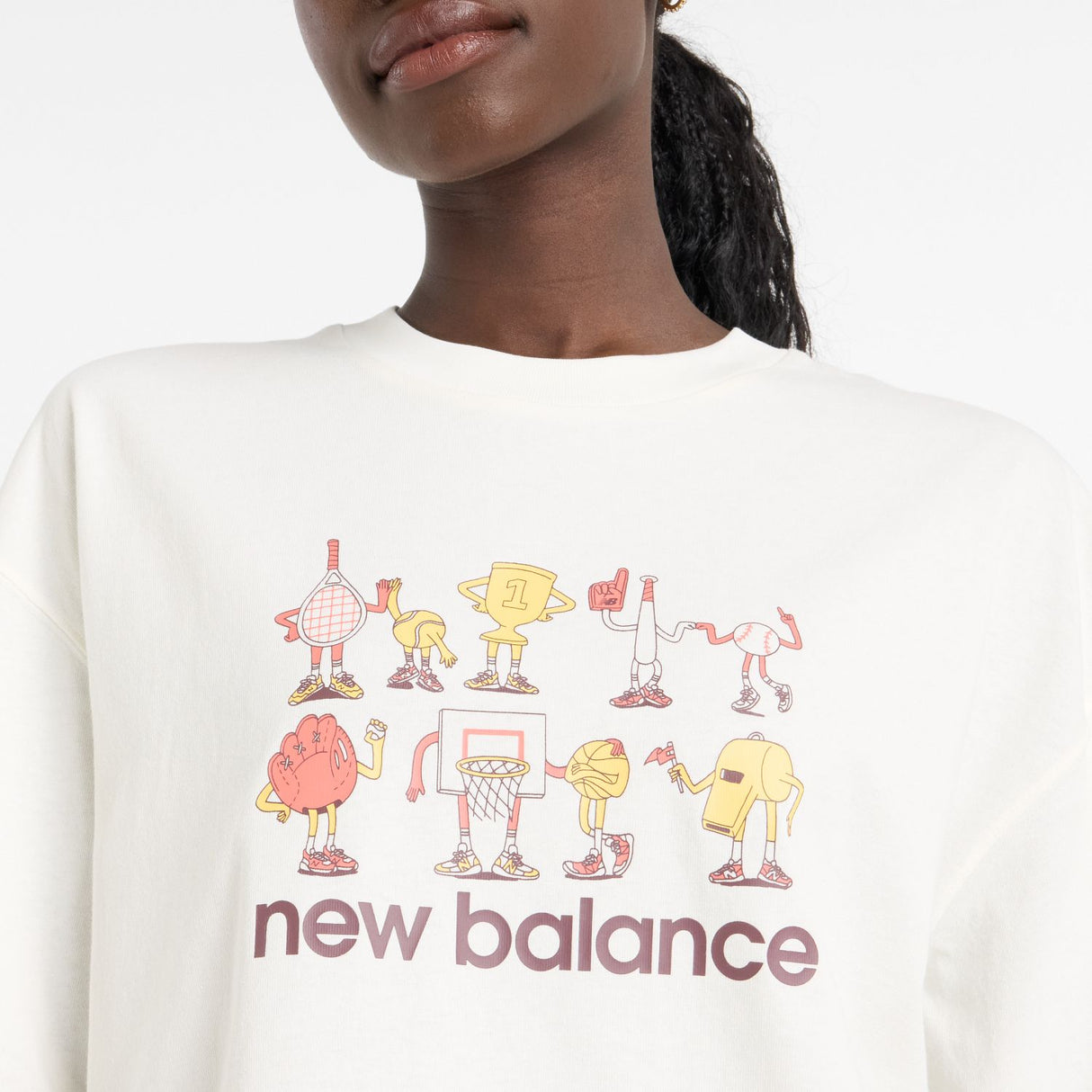New Balance Women's Athletics Sporting Club Cartoon T-Shirt-4