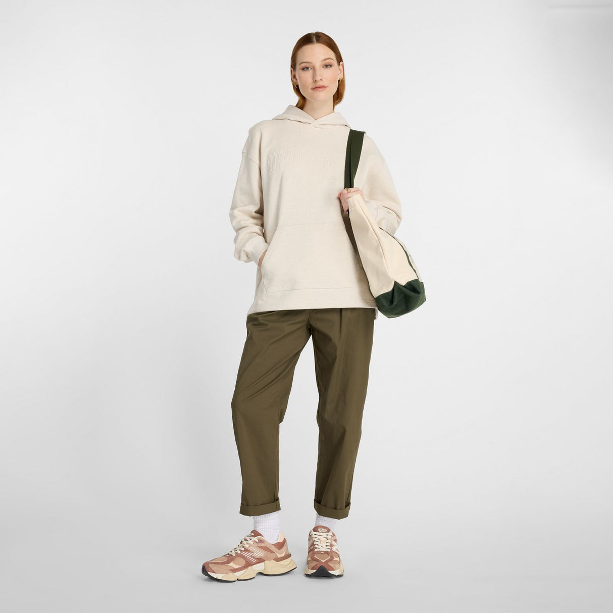 New Balance Women's Embossed Graphic Fleece Hoodie-5