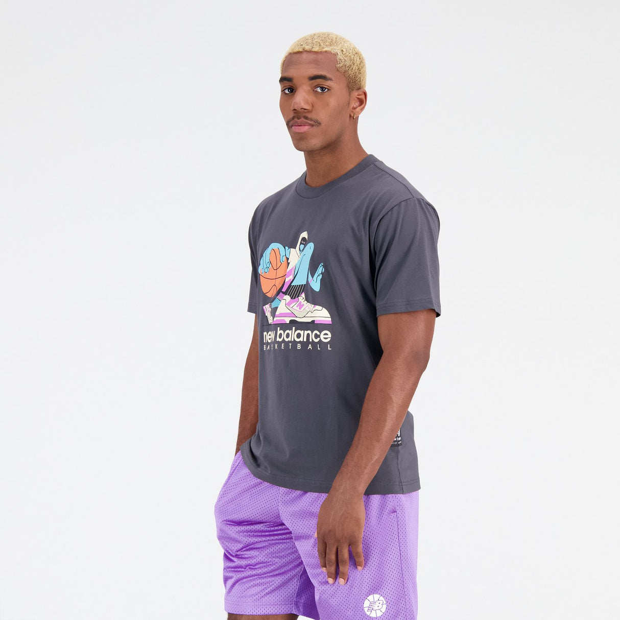 New Balance Men's Hoops Cotton Jersey Short Sleeve T-shirt-3