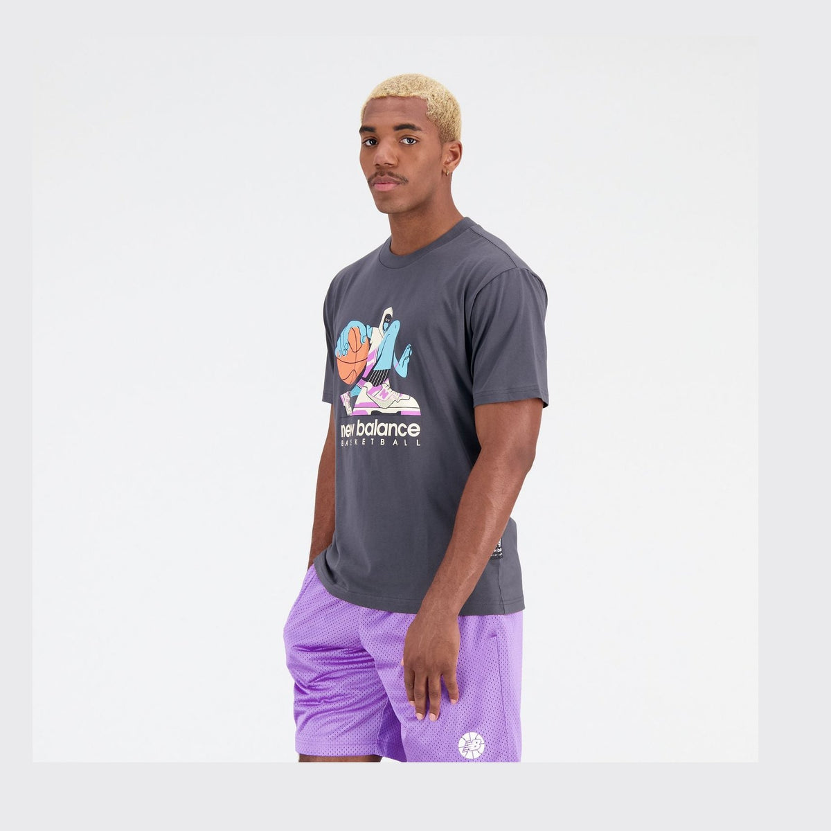 New Balance Men's Hoops Cotton Jersey Short Sleeve T-shirt-3
