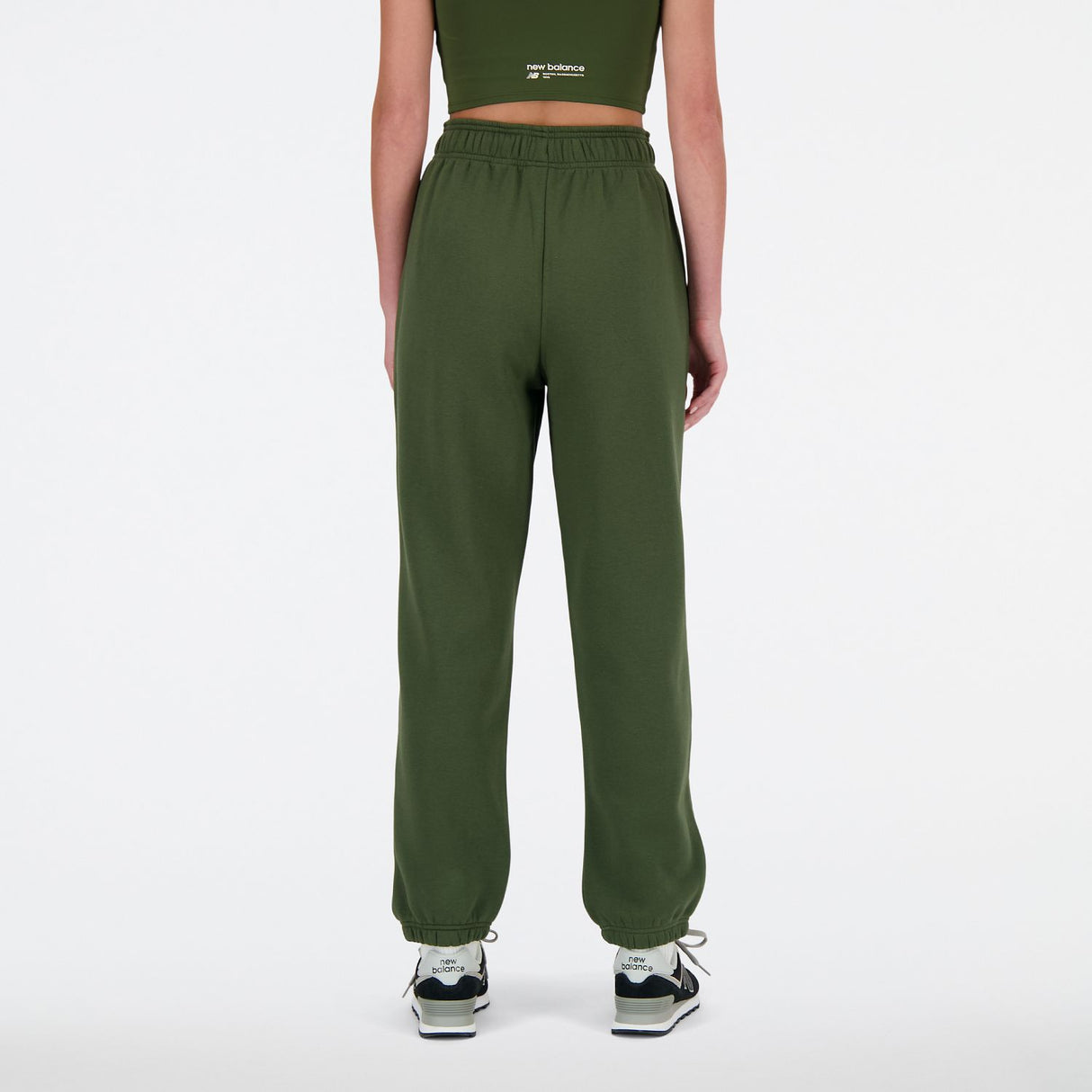 New Balance Women's Linear Heritage Brushed Back Fleece Sweatpants-3
