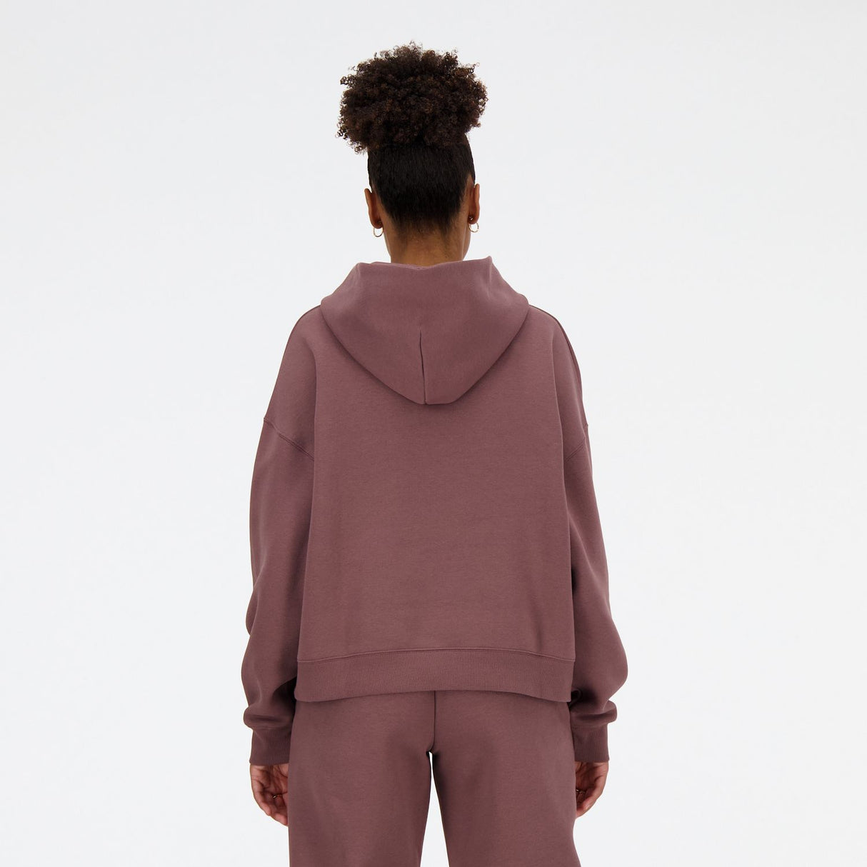 New Balance Women's Linear Heritage Brushed Back Fleece Hoodie-5