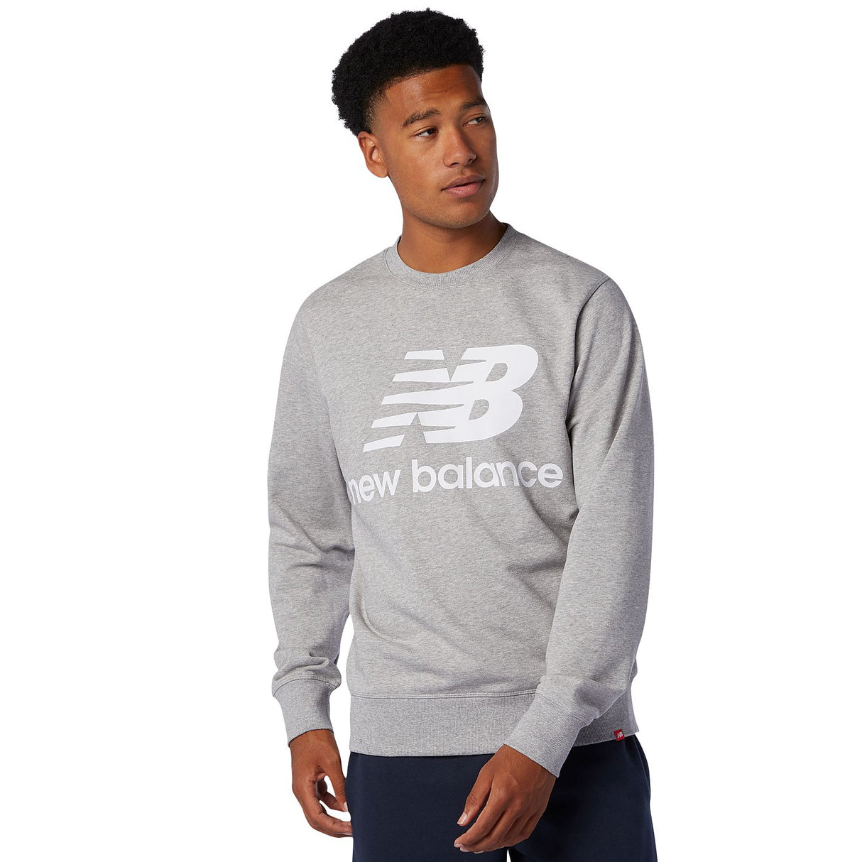 New Balance Men's Essentials Stacked Logo Crew-3