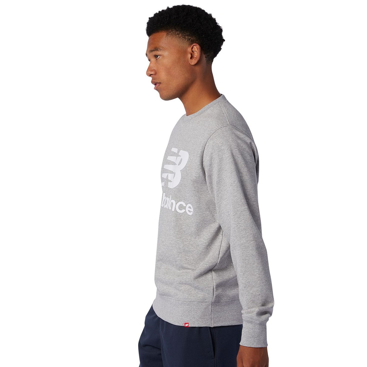 New Balance Men's Essentials Stacked Logo Crew-4