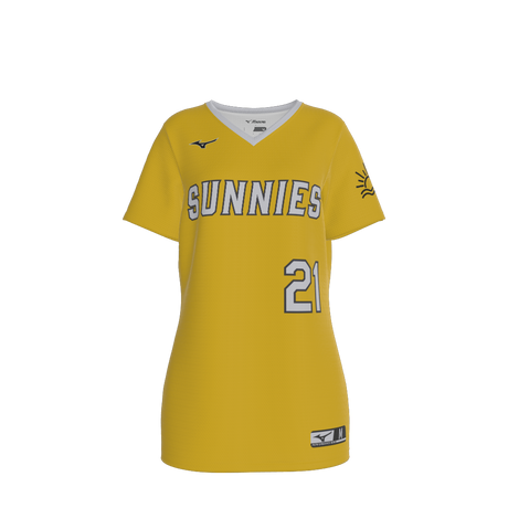 Mizuno V-Neck Short Sleeve Jersey Team Softball Jerseys