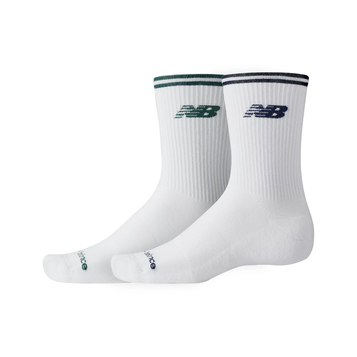 New Balance Running Stripe Midcalf Socks 2 Pairs-1