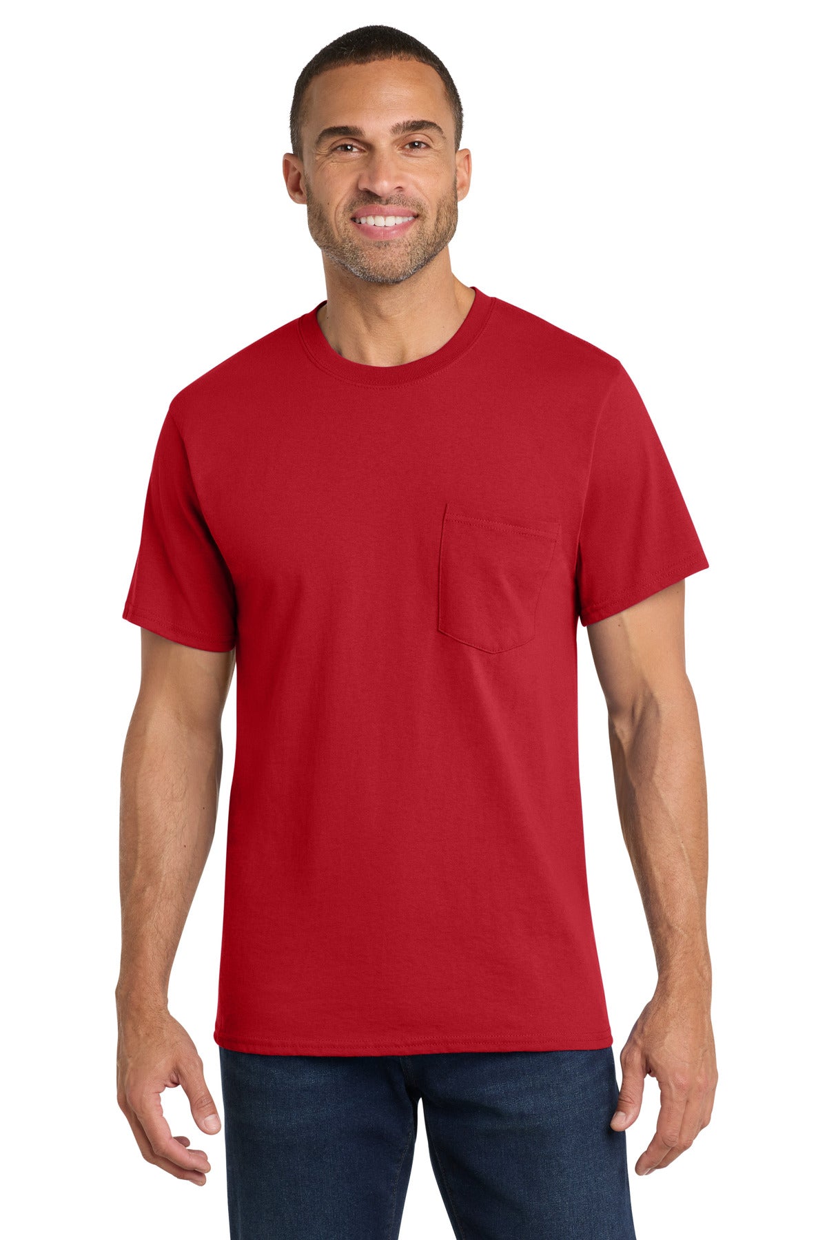 Port & Co Men's Core Cotton Pocket Tee