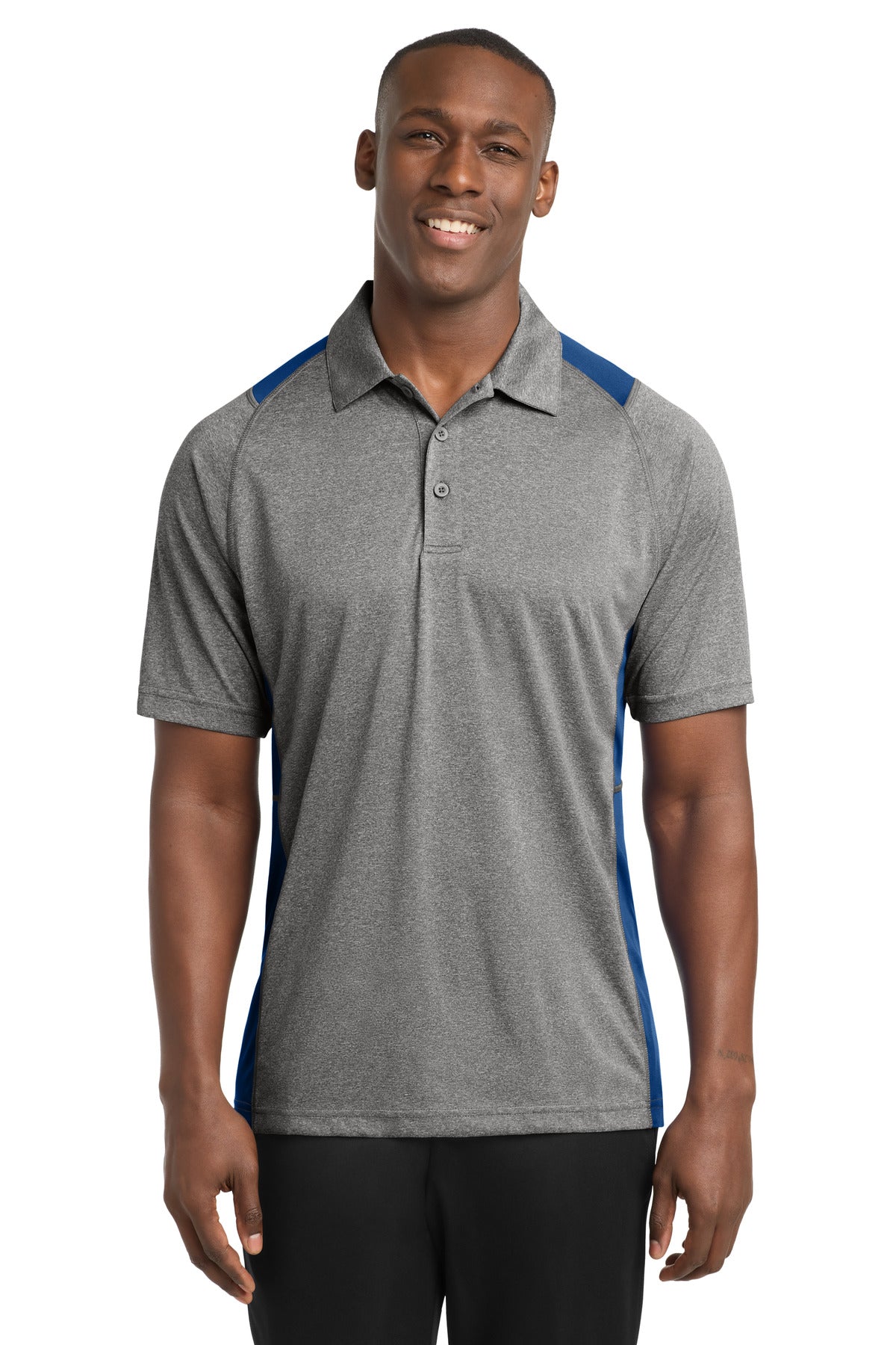 Sport-Tek Men's Heather Colorblock Contender Polo