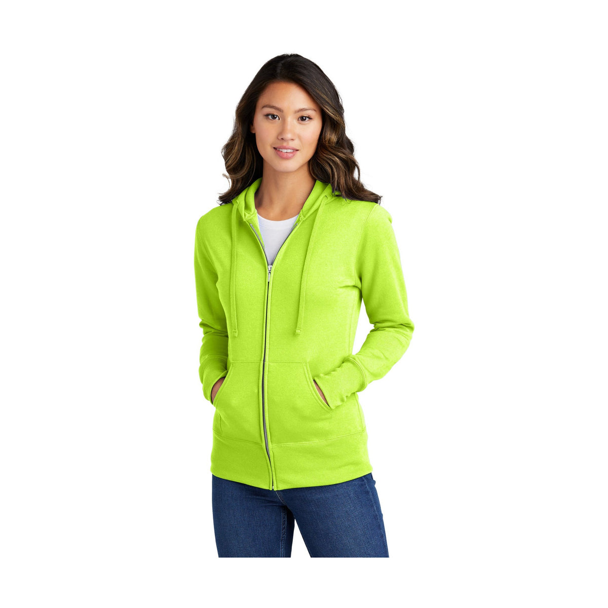 Port & Co Women's Core Fleece Full-Zip Hooded Sweatshirt