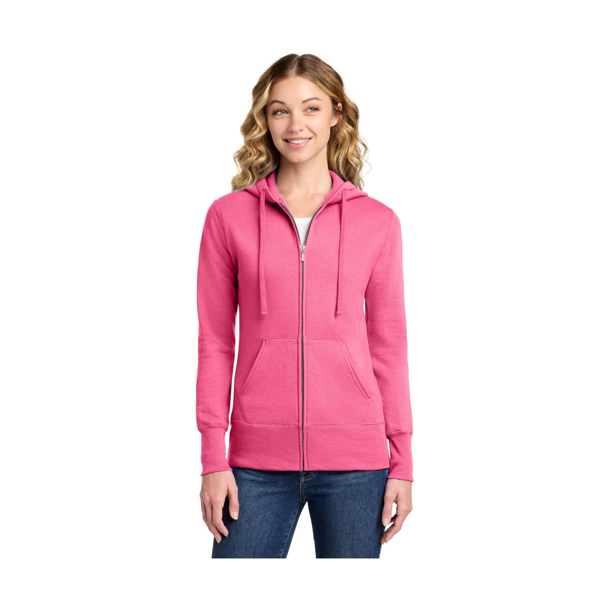Port & Co Women's Core Fleece Full-Zip Hooded Sweatshirt