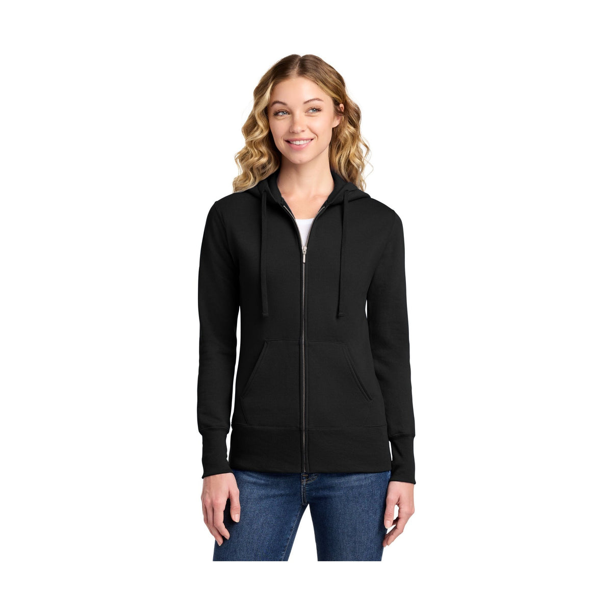 Port & Co Women's Core Fleece Full-Zip Hooded Sweatshirt