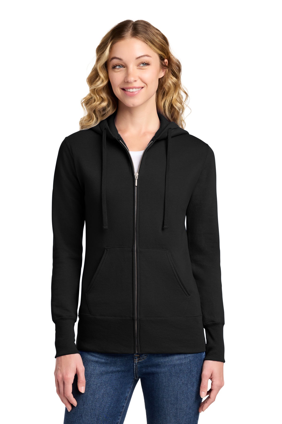 Port & Co Women's Core Fleece Full-Zip Hooded Sweatshirt