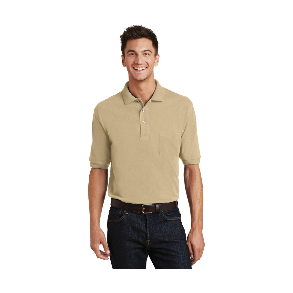 Port Authority Men's Heavyweight Cotton Pique Polo with Pocket