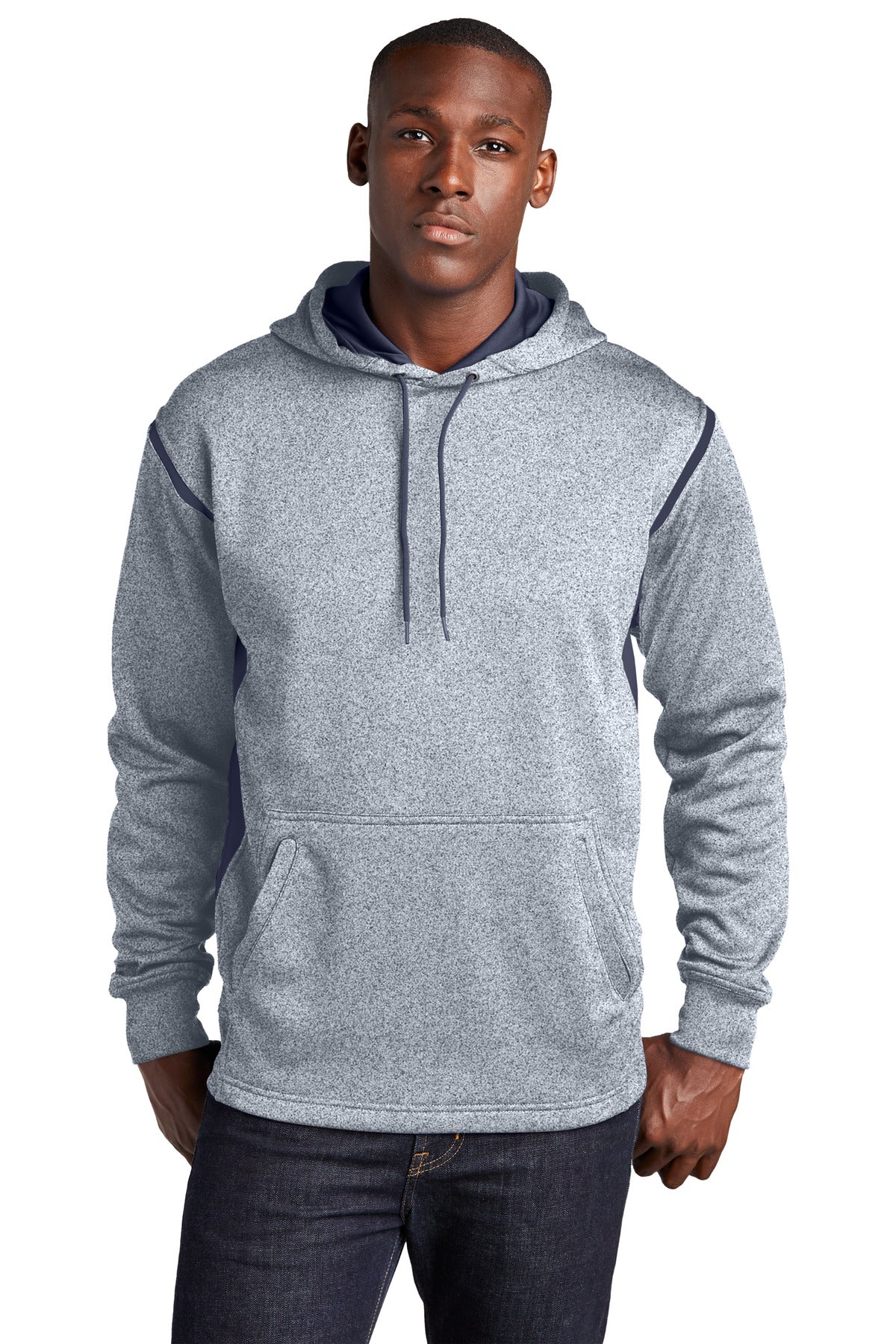 Sport-Tek Men's Tech Fleece Colorblock Hooded Sweatshirt