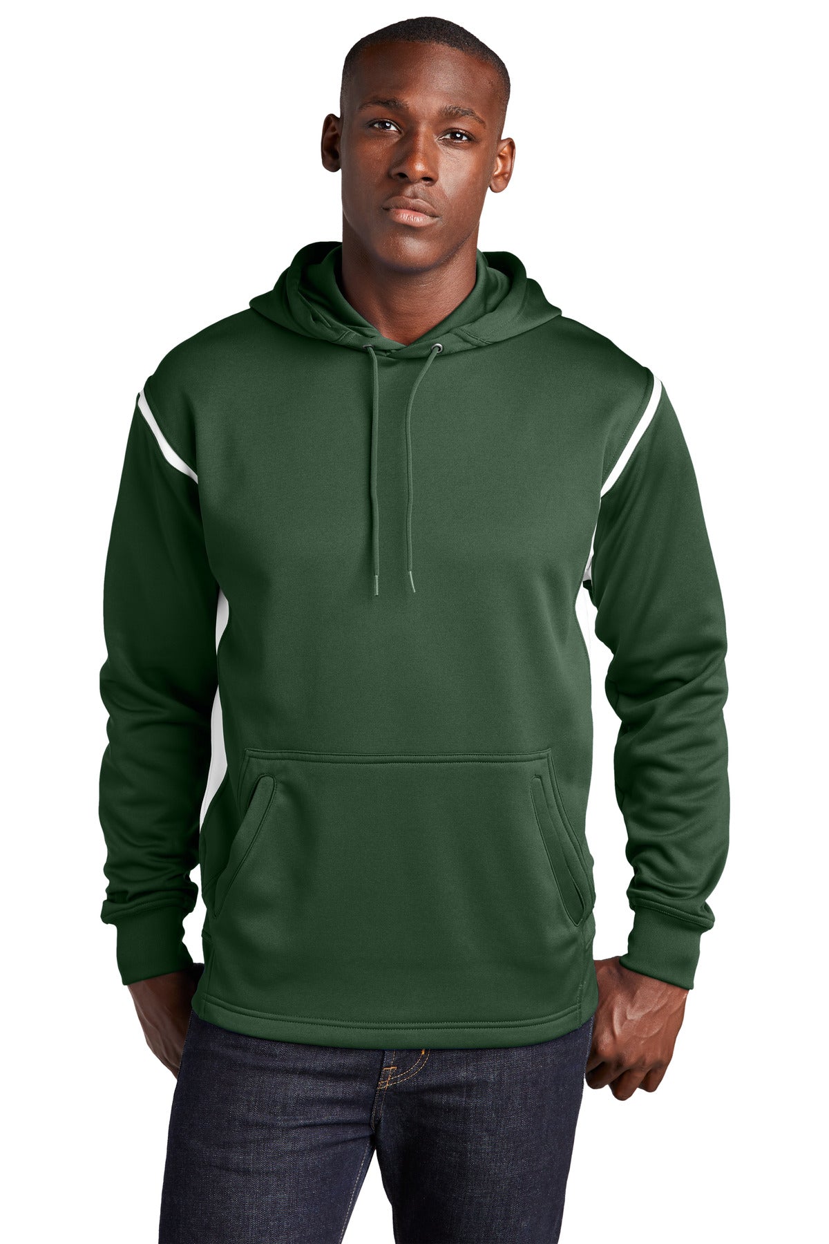 Sport-Tek Men's Tech Fleece Colorblock Hooded Sweatshirt