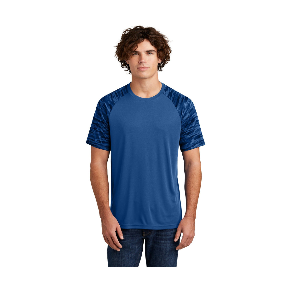 Sport-Tek Men's Drift Camo Colorblock Tee ST376