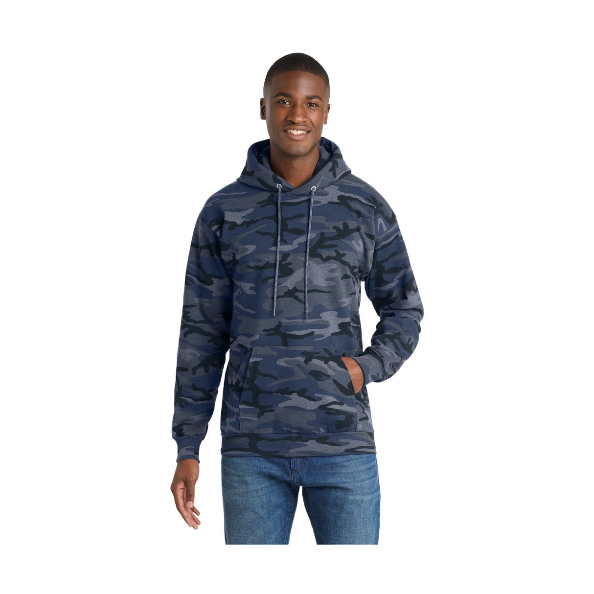 Port & Co Men's Core Fleece Camo Pullover Hooded Sweatshirt