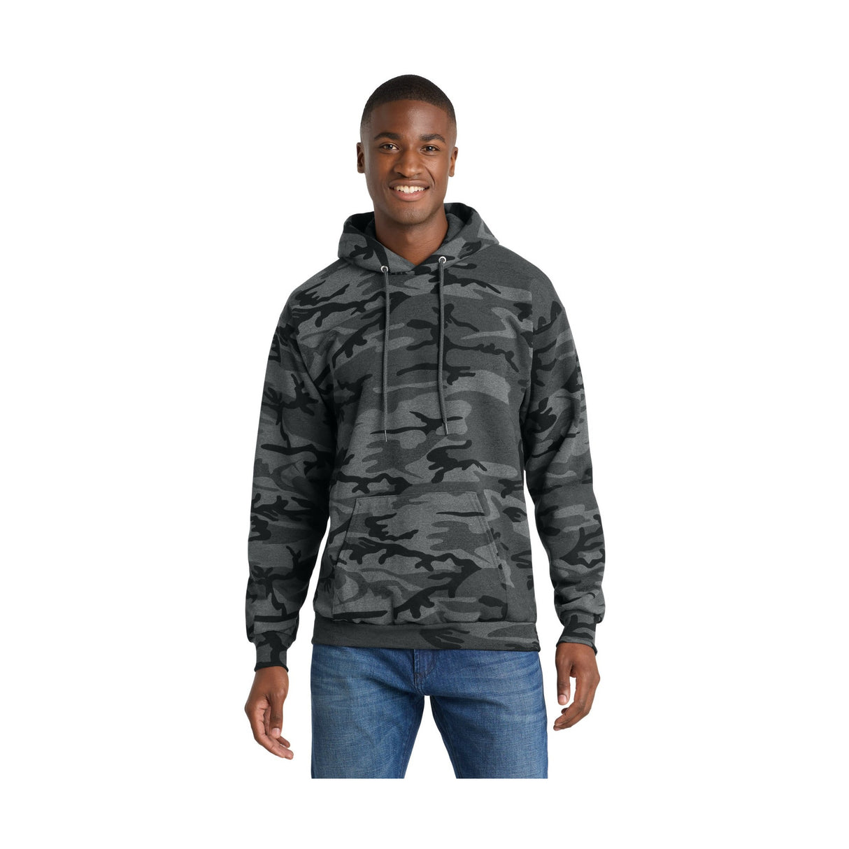 Port & Co Men's Core Fleece Camo Pullover Hooded Sweatshirt