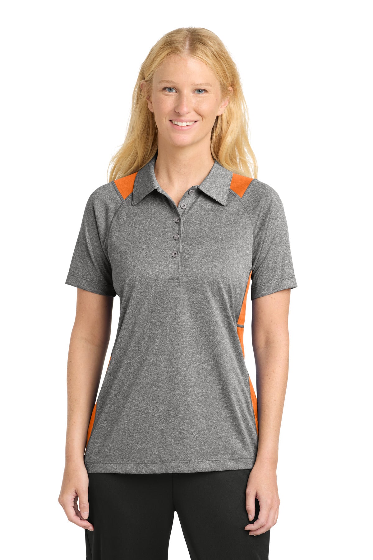 Sport-Tek Women's Heather Colorblock Contender Polo